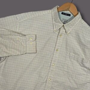 GAP Oxford Button Down Shirt Men XL Classic Plaid Long Sleeve‎ Casual